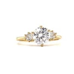 Load image into Gallery viewer, 3 Diamond Engagement Ring, Triple Stone Ring, Dainty Engagement Ring, Minimalist, 1.50ct 3 Diamonds, Lab Grown, 14k Gold