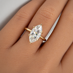 Load image into Gallery viewer, 3.00ct Marquise Tulip Basket Engagement Ring