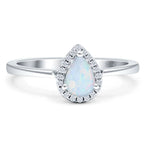 Load image into Gallery viewer, Ashely: Small Pear Halo Sterling Silver Semi Mount