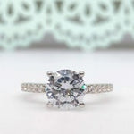 Load image into Gallery viewer, 2.00ct Round Diamond Engagement Ring, 4 Prong Engagement Ring, Solitaire Lab Grown Diamond, 14k Gold, IGI Certified, Minimalist Bridal Ring