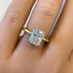 Load image into Gallery viewer, 2.50ct Radiant Cut Diamond Engagement Ring, IGI Certified Radiant Cut, Bridal Solitaire, Radiant Cut Lab Diamond Engagement Ring