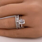 Load image into Gallery viewer, 2.00ct Emerald Cut Diamond Engagement Ring, Emerald Cut Solitaire Ring, Genuine Lab Diamond IGI Certified, 14k Gold, Diamond Emerald Cut