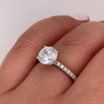 Load image into Gallery viewer, 2.00ct Moissanite Engagement Ring, 4 Prong Engagement Ring, Simple Solitaire Round Brilliant Moissanite Ring, Moissanite Engagement Ring