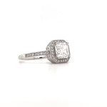 Load image into Gallery viewer, 1.25ct Princess Diamond Engagement Ring, Princess Diamond Halo Square Ring, Wedding Ring, Princess Engagement Ring