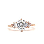 Load image into Gallery viewer, 3 Diamond Engagement Ring, Triple Stone Ring, Dainty Engagement Ring, Minimalist, 1.50ct 3 Diamonds, Lab Grown, 14k Gold