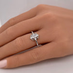 Load image into Gallery viewer, 0.50ct Oval Dainty Art Deco Ring, Minimalist Dainty Star Ring, Marquise Design Ring, Tiny Art Deco Ring, Sterling Silver with Vermeil