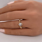 Load image into Gallery viewer, Irish Claddagh Promise Ring, Heart Simulated Diamond Accent Claddagh Engagement Ring, Traditional Irish Ring
