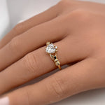 Load image into Gallery viewer, Irish Claddagh Promise Ring, Heart Simulated Diamond Accent Claddagh Engagement Ring, Traditional Irish Ring