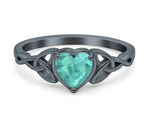 Load image into Gallery viewer, Heart Celtic Knot Promise Ring, Triquetra Ring Claddagh, Traditional Irish Ring, Engagement Ring, Heart Diamond Ring