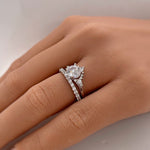 Load image into Gallery viewer, Art Deco Moissanite Engagement Ring, Moissanite Engagement Ring, Wedding Ring, Art Deco Moissanite Ring, Sterling Silver, Vermeil, 14k Gold