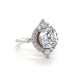 Load image into Gallery viewer, 2.00ct Antique Engagement Ring, Marquise Halo Wedding Ring Simulated Diamond, Large Round Brilliant Engagement Ring
