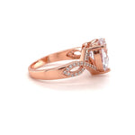 Load image into Gallery viewer, 3.00ct Heart Engagement Ring, Infinity Heart Rose Gold Ring, Heart Diamond Statement Ring, Large Heart Ring, Infinity Engagement Ring