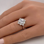 Load image into Gallery viewer, Art Deco Princess Engagement Ring, Princess Diamond, Square Antique Cluster Ring, Wedding Ring Princess Engagement Ring