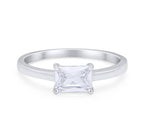 Load image into Gallery viewer, 1.00ct Horizontal Radiant Diamond Ring, Radiant Cut Horizontal Engagement Ring, Solitaire Radiant Ring, East West Diamond Ring