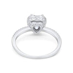Load image into Gallery viewer, 1.00ct Heart Diamond Engagement Ring, Heart Diamond Halo Engagement Ring, Promise Ring, Sterling Silver with Gold and Rose Gold Vermeil