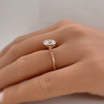 Load image into Gallery viewer, 2.00ct Rose Gold Bezel Engagement Ring, Round Bezel Simulated Diamond Ring, Proposal Ring, Bridal Ring, Minimalist Engagement Ring,