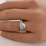 Load image into Gallery viewer, 2.00ct Solitaire Engagement Ring Set, 4 Prong Engagement Ring Set, Minimalist Rings Set, Bridal Set, Proposal Set, Round Diamond Solitaire