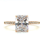 Load image into Gallery viewer, 2.50ct Radiant Cut Lab Diamond Engagement Ring: 14k Solid Gold Bridal Ring, IGI Certified