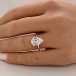 Load image into Gallery viewer, 3.00ct Pear Moissanite Engagement Ring, Teardrop Solitaire Ring, Moissanite Bridal Ring, Proposal Ring, Pear Moissanite Ring