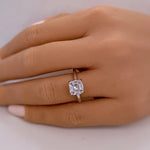 Load image into Gallery viewer, 2.00ct Asscher Cut Moissanite Solitaire Ring, Asscher Moissanite, Engagement Ring, Proposal Ring, Bridal Ring, Asscher Ring, 14k