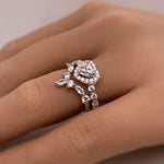 Load image into Gallery viewer, 1.00ct Heart Moissanite Engagement Ring, Heart Solitaire Ring, Genuine Moissanite GRA Certified, Sterling Silver with Vermeil