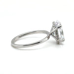 Load image into Gallery viewer, 3.00ct Oval Engagement Ring, Moissanite Oval Ring, Bridal Ring, Sterling Silver, Long Oval Moissanite Diamond Ring, 12x8 Oval