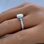 Load image into Gallery viewer, 2.50ct Oval Moissanite Engagement Ring, Solitaire Oval Moissanite Ring, Sterling Silver with Vermeil, Rope Band, Rope Twist Ring