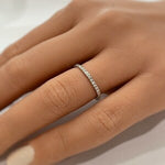 Load image into Gallery viewer, Thin Micropave Eternity Band