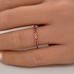 Load image into Gallery viewer, Garnet Eternity Band