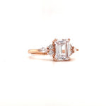 Load image into Gallery viewer, 1.75ct Emerald Cut Moissanite Engagement Ring
