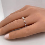 Load image into Gallery viewer, Thin Ruby Baguette Eternity Band