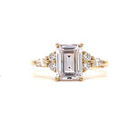 Load image into Gallery viewer, 1.75ct Emerald Cut Moissanite Engagement Ring