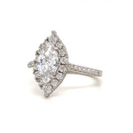 Load image into Gallery viewer, 1.50ct Marquise Halo Moissanite Engagement Ring