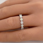Load image into Gallery viewer, Opal Eternity Band, Opal Bezel Set Band