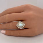 Load image into Gallery viewer, Opal Art Deco Engagement Ring