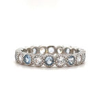 Load image into Gallery viewer, Aquamarine and Diamond Bezel Eternity Band