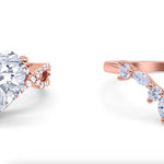 Load image into Gallery viewer, 3.00ct Heart Engagement Ring Set