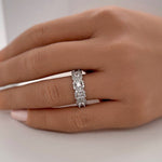 Load image into Gallery viewer, Princess Cut Halo Eternity Band