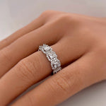 Load image into Gallery viewer, Princess Cut Halo Eternity Band