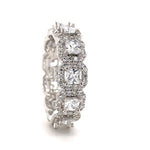 Load image into Gallery viewer, Princess Cut Halo Eternity Band