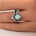 Load image into Gallery viewer, Opal Art Deco Engagement Set