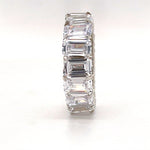 Load image into Gallery viewer, Large Emerald Diamond Eternity Band