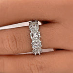 Load image into Gallery viewer, Princess Cut Halo Eternity Band