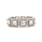 Load image into Gallery viewer, Princess Cut Halo Eternity Band