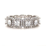 Load image into Gallery viewer, Princess Cut Halo Eternity Band