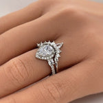 Load image into Gallery viewer, Teardrop Art Deco Engagement Ring Set