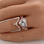Load image into Gallery viewer, 3 Ring Set 3.00ct Heart Engagement Ring Set
