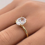 Load image into Gallery viewer, 2.50ct Oval Moissanite Engagement Ring