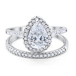 Load image into Gallery viewer, Pear Rose Quartz Engagement Ring