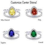 Load image into Gallery viewer, Pear Rose Quartz Engagement Ring